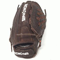 itch Softball Glove 12.5 inches Chocolate lace. Nokona Elite performance ready for play position s